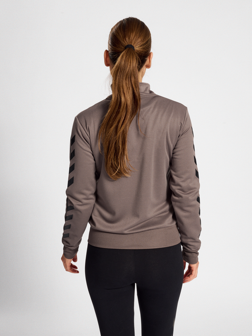 hmlLEGACY POLY WOMAN ZIP JACKET, IRON, model