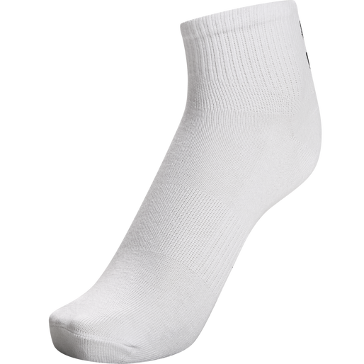 hmlCHEVRON 6-PACK  MID CUT SOCKS, WHITE, packshot