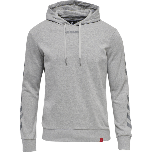 hmlLEGACY HOODIE, GREY MELANGE, packshot