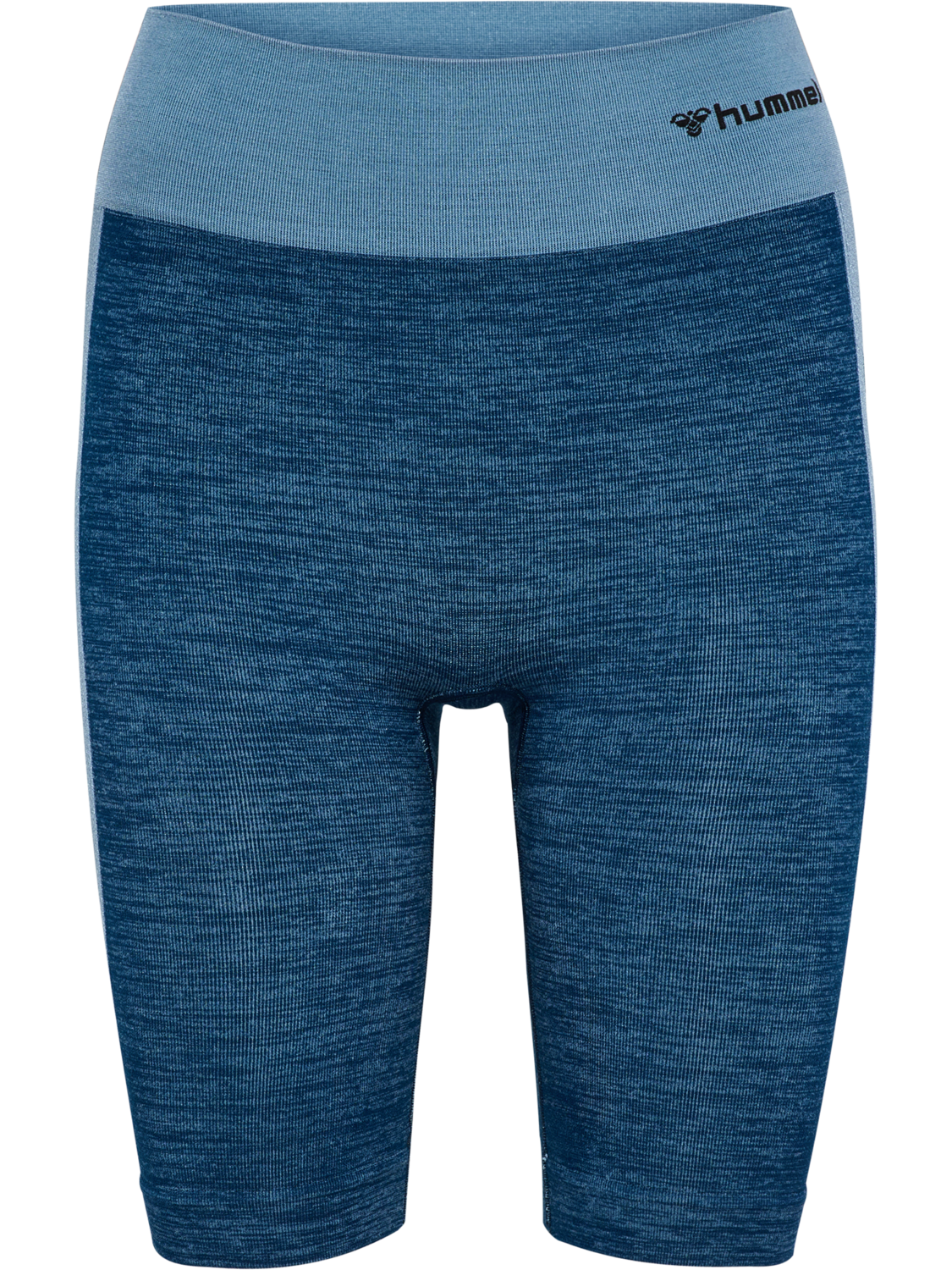 hmlCLEA SEAMLESS CYCLING SHORTS, NAVY PEONY/FADED DENIM, packshot