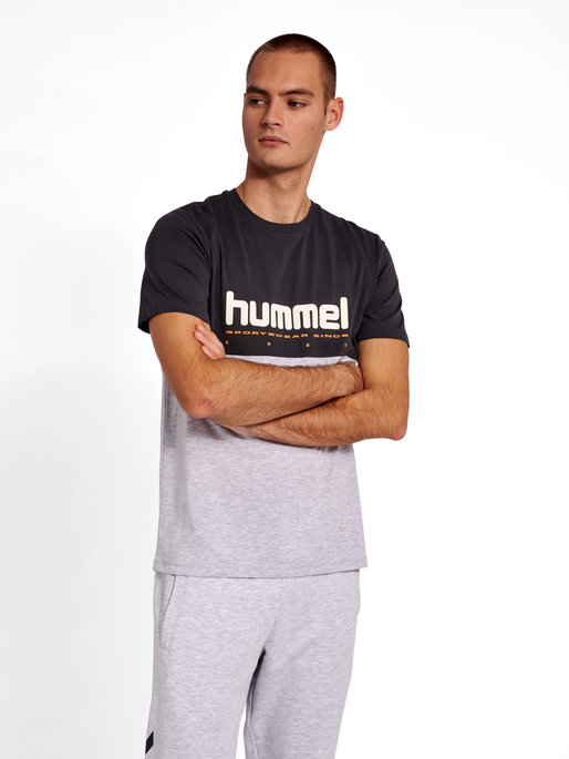 hummel LGC MANFRED T-SHIRT - LIGHT GREY MELANGE