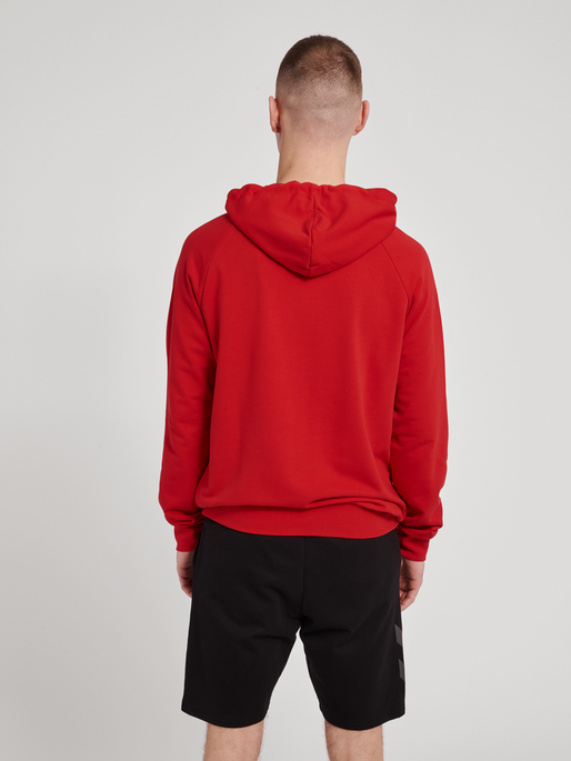hmlISAM 2.0 HOODIE, BARBADOS CHERRY, model
