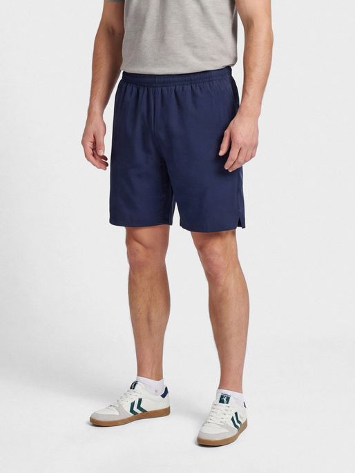 hmlMOVE GRID WOVEN SHORTS, MARINE, model