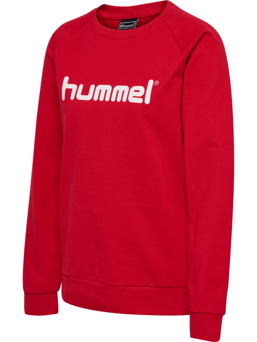 HMLGO COTTON LOGO SWEATSHIRT WOMAN, TRUE RED, packshot