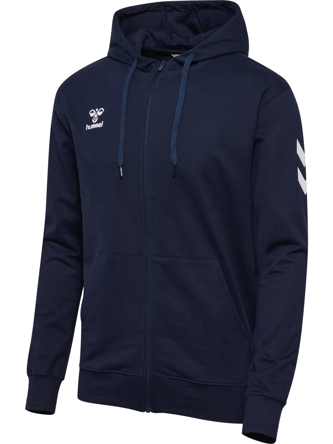 hmlGO 2.0 CHEVRON ZIP HOODIE, MARINE, packshot