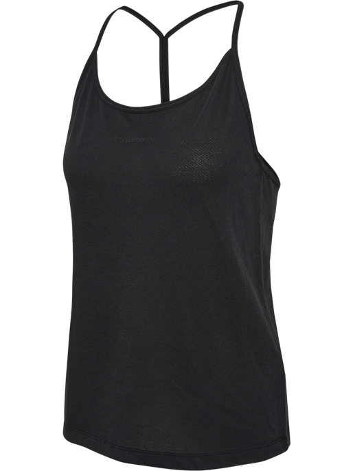 hmlMT VANJA STRAP TANKTOP, BLACK hmlMT VANJA STRAP TANKTOP, BLACK, packshot