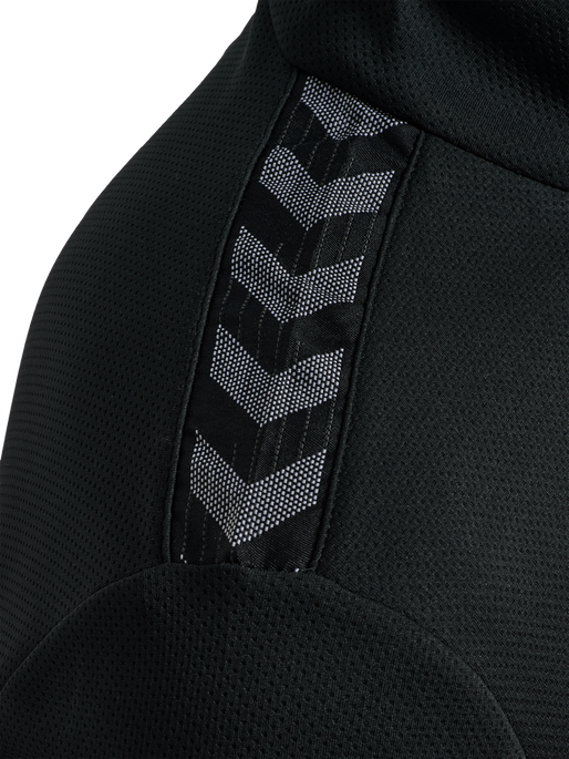 hmlAUTHENTIC HALF ZIP SWEAT, BLACK, packshot
