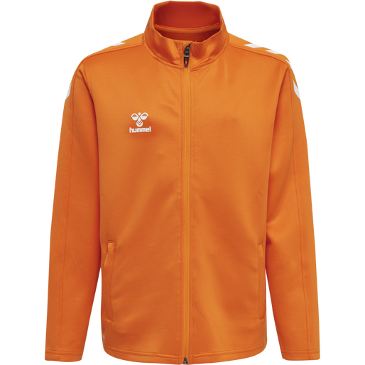 hmlCORE XK POLY ZIP SWEAT KIDS, ORANGE TIGER, packshot