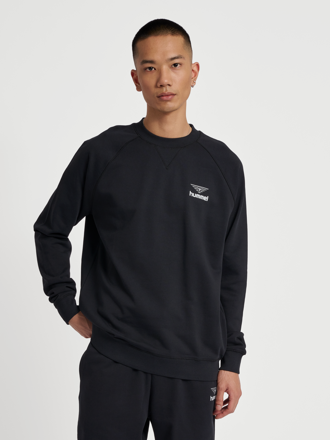 navy slogan sweatshirt