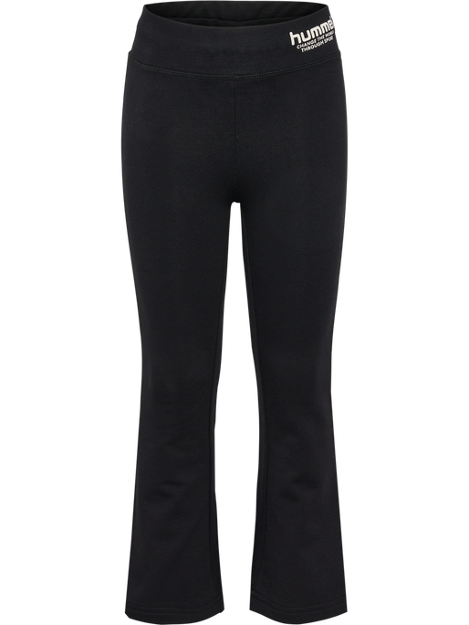 hmlFLAIRED PANTS, BLACK, packshot