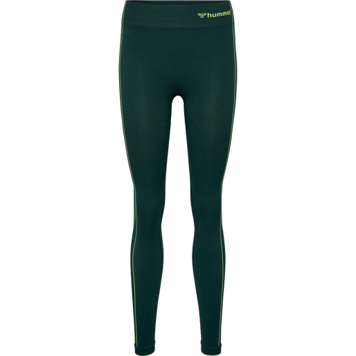 hmlMT ZONE SEAMLESS MW TIGHTS, DEEP TEAL/SULPHUR SPRING hmlMT ZONE SEAMLESS MW TIGHTS, DEEP TEAL/SULPHUR SPRING, packshot