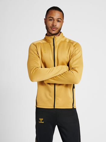 hmlCIMA XK ZIP JACKET, ANTIQUE GOLD, model