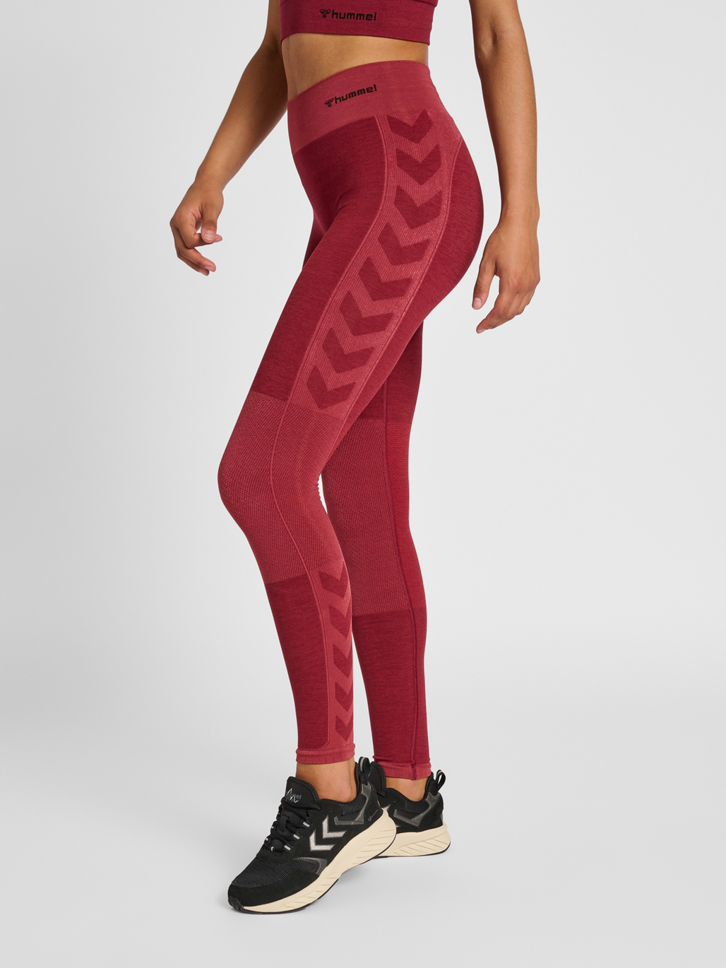 hummel CLEA SEAMLESS MID WAIST TIGHTS CABERNET APPLE BUTTER MELANGE hummel