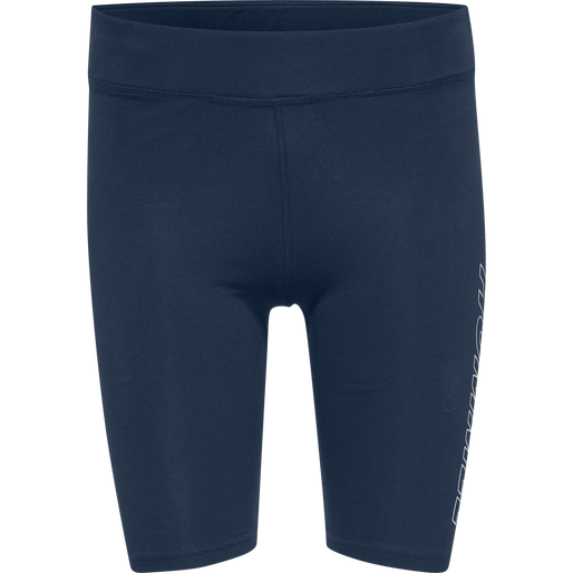 hmlTE MAJA 2-PACK MW C TIGHT SHORTS, BLACK/INSIGINA BLUE, packshot