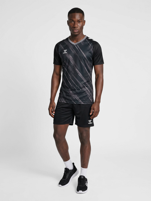hmlMATCH TRIUMPH JERSEY S/S, BLACK/STEEL GRAY, model