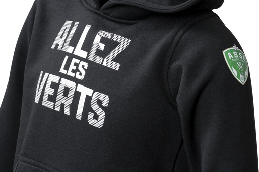 ASSE ALLEZ LES VERTS HOODIE KIDS, BLACK, packshot