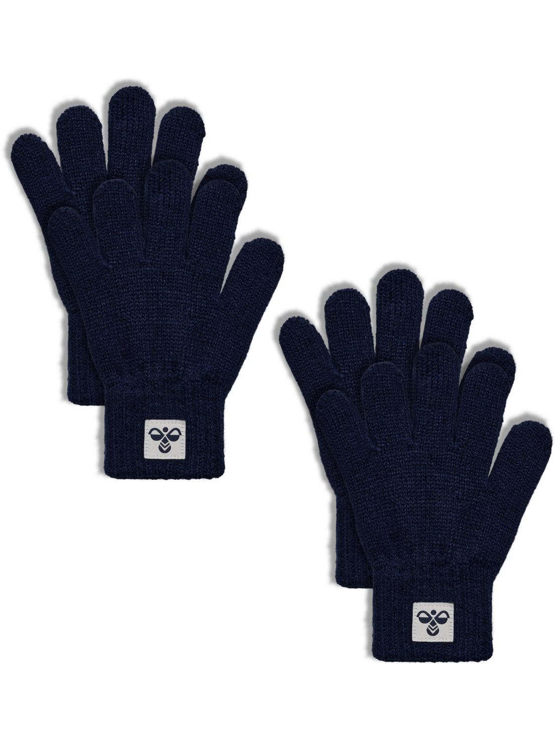 hmlJR KNIT GLOVES 2-PACK, DRESS BLUES, packshot