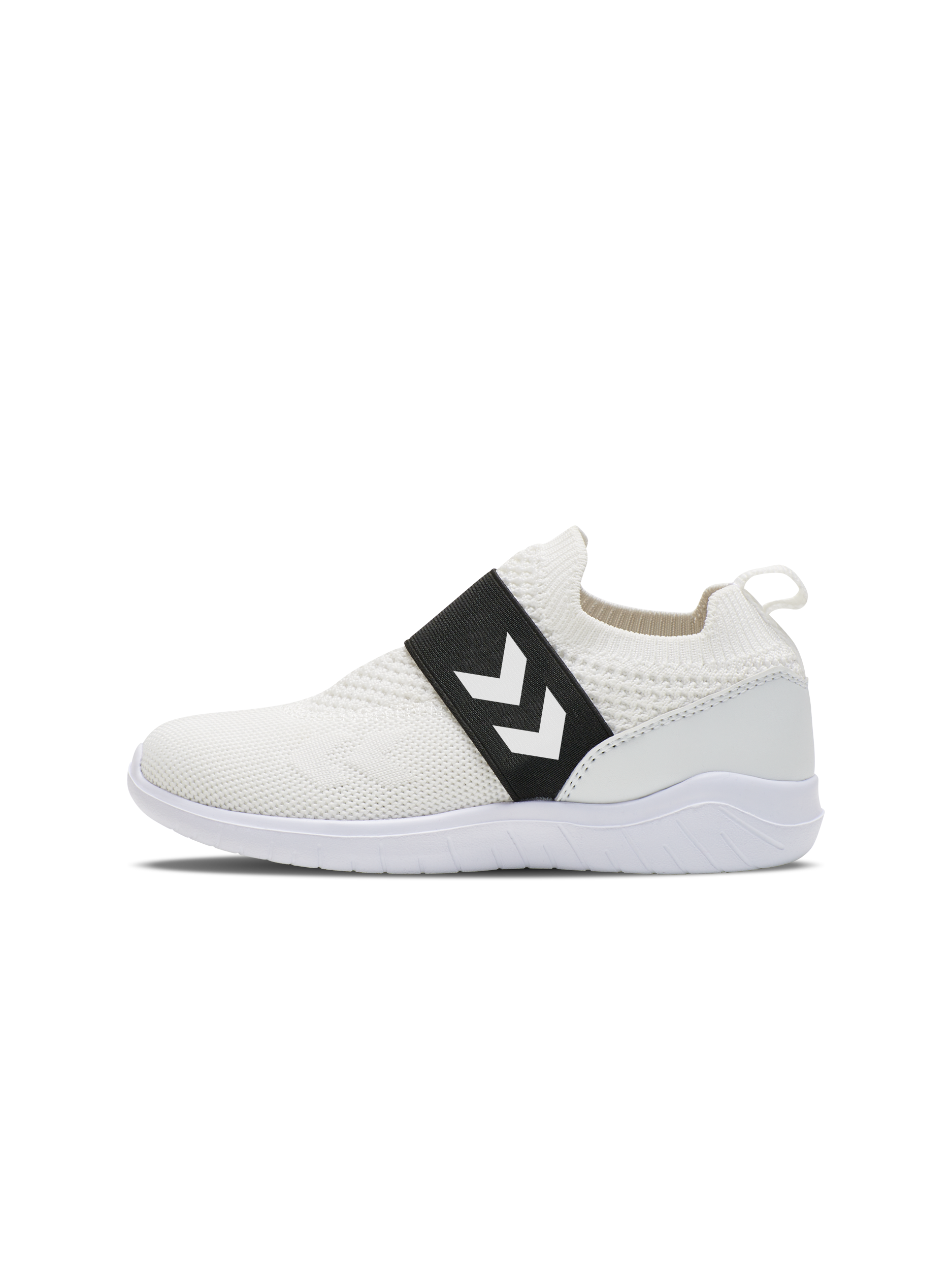 white knitted slip on trainers