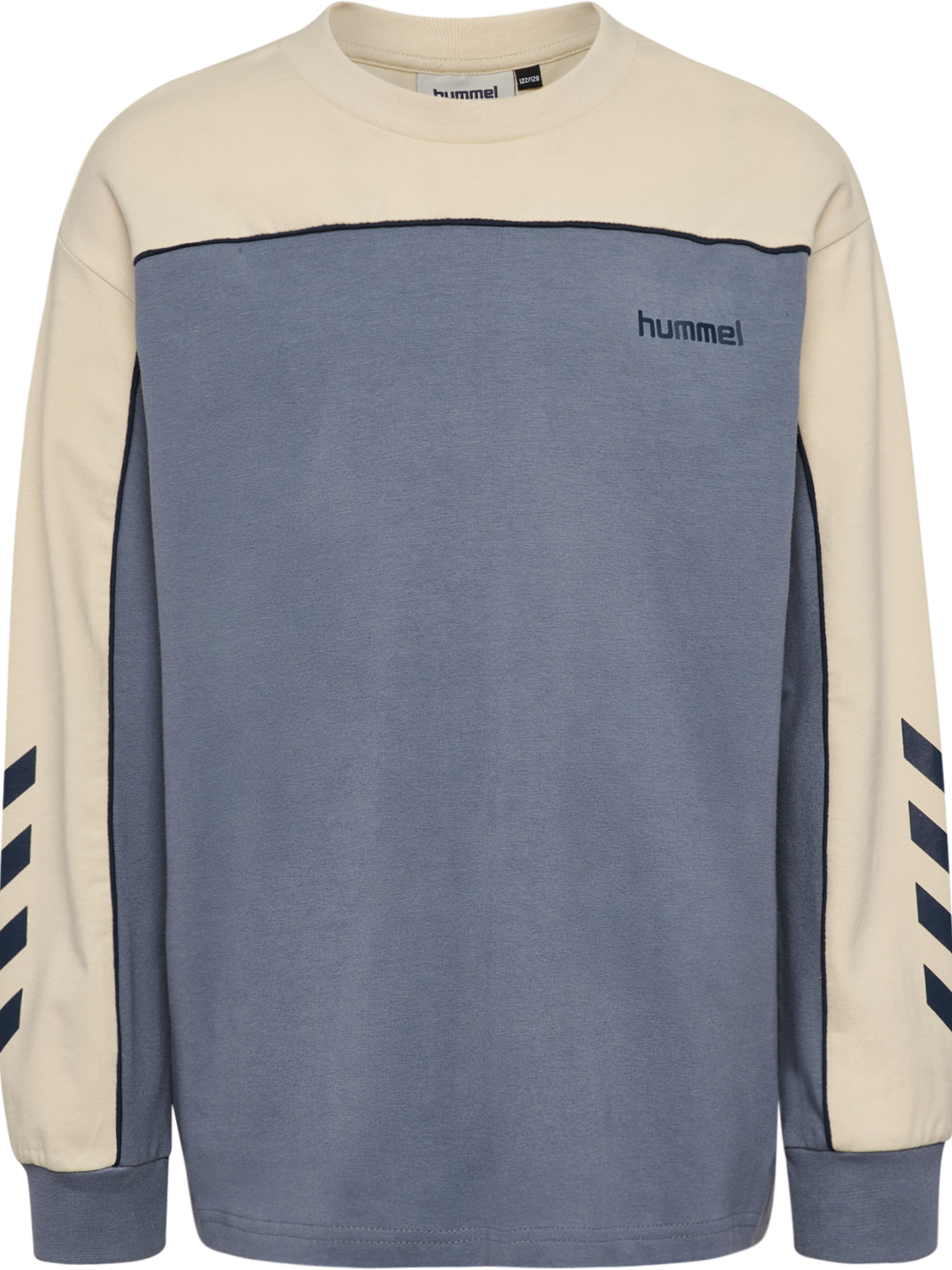 hmlJR LOOSE PIPING T-SHIRT L/S, FLINT STONE, packshot