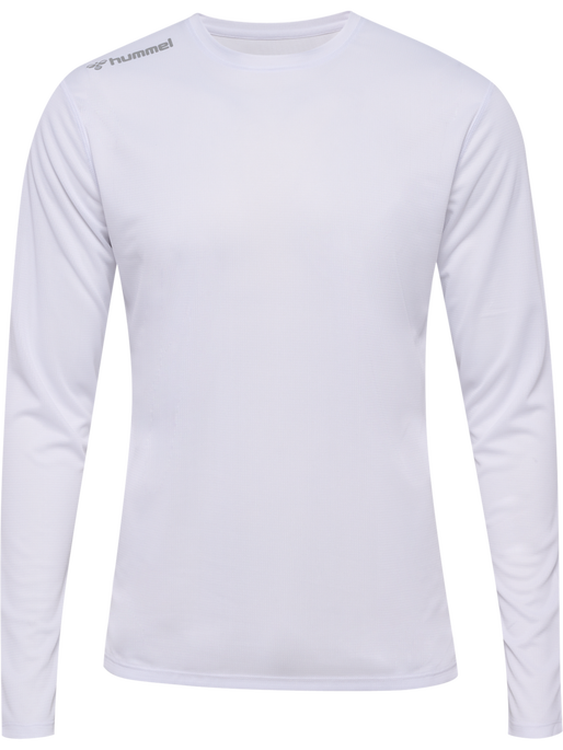 hmlRUN JERSEY L/S, WHITE hmlRUN JERSEY L/S, WHITE, packshot