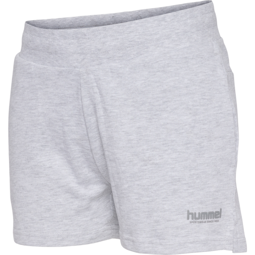 hmlLGC SENNA SWEAT SHORTS, LIGHT GREY MELANGE, packshot