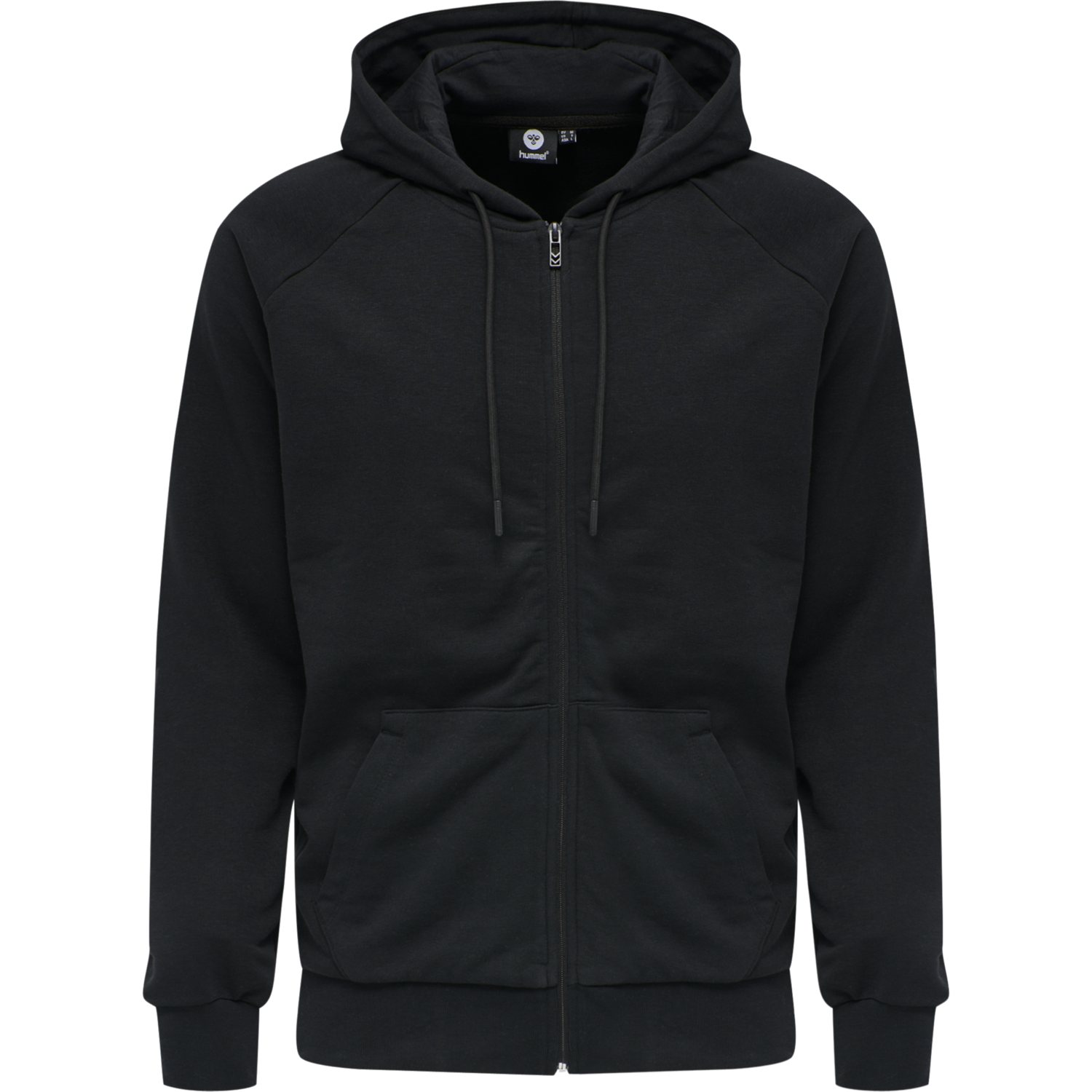 black zip hoodie