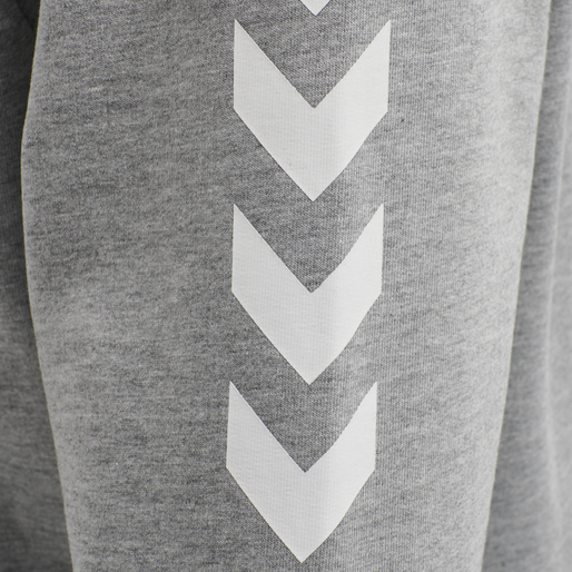 HMLGO COTTON ZIP HOODIE WOMAN, GREY MELANGE, packshot