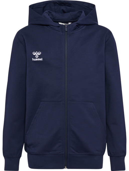 hmlGO 2.0 ZIP HOODIE KIDS, MARINE, packshot