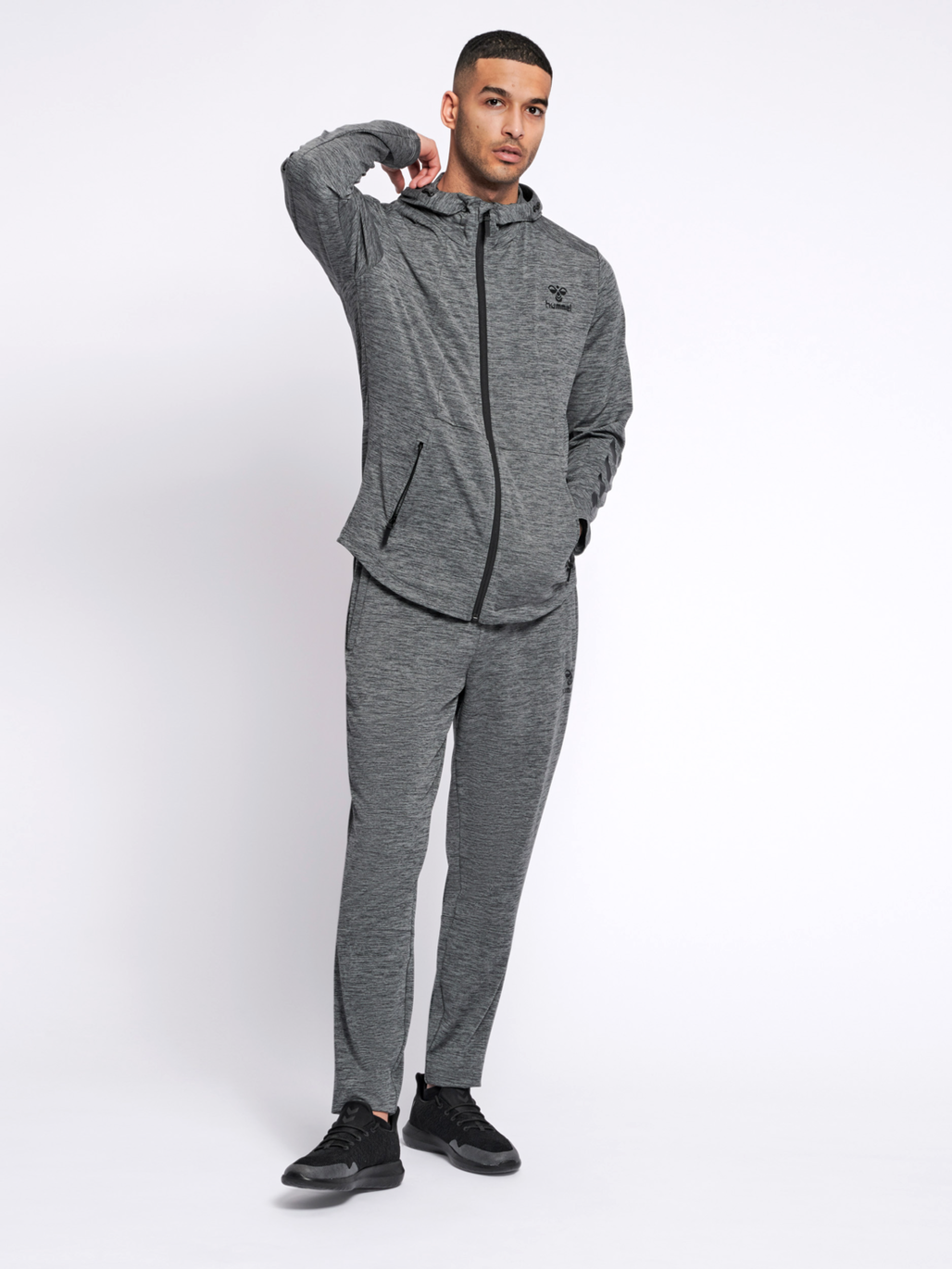 Hummel grey hoodie hotsell