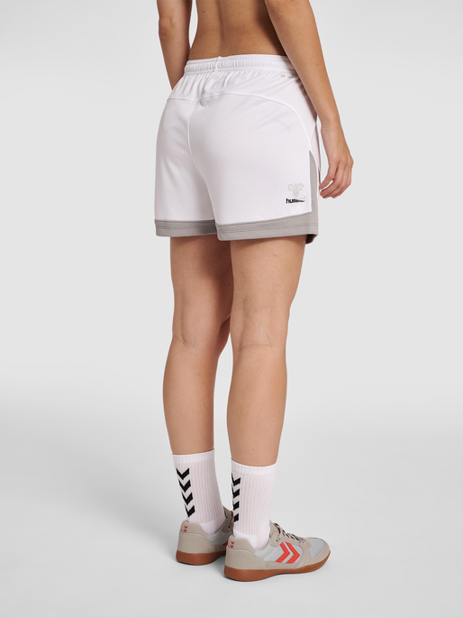 hmlLEAD WOMENS POLY SHORTS, WHITE, model