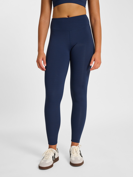 hmlPULSE HIGH WAIST TIGHTS, DRESS BLUES, model