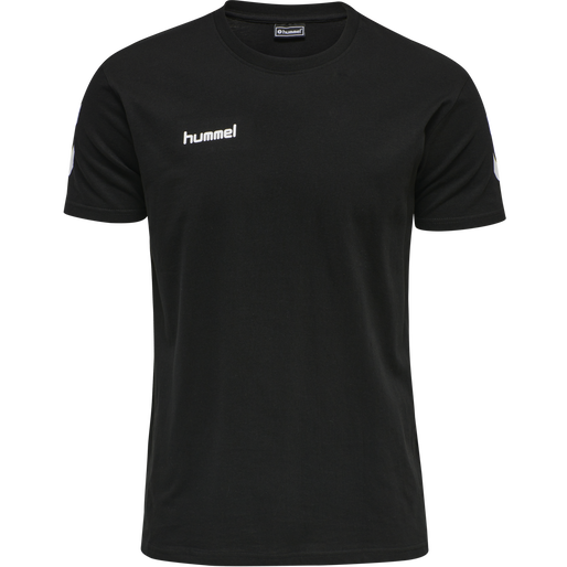 HMLGO COTTON T-SHIRT S/S, BLACK HMLGO COTTON T-SHIRT S/S, BLACK, packshot