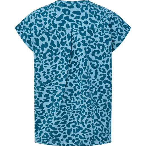hmlFLOWY AOP T-SHIRT S/S, BLUE CORAL, packshot