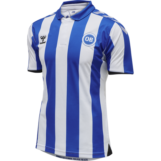OB 20/21 HOME JERSEY S/S _KIDS, WHITE/LAPIS BLUE UNSPONSORED, packshot