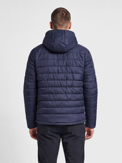 hmlNORTH QUILTED HOOD JACKET, MARINE, model
