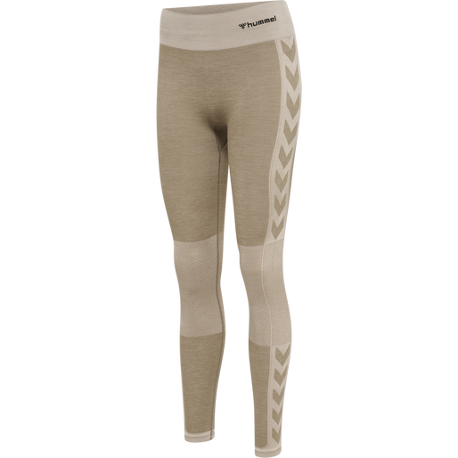 hmlCLEA SEAMLESS MID WAIST TIGHTS, CHATEAU GRAY/DRIFTWOOD MELANGE hmlCLEA SEAMLESS MID WAIST TIGHTS, CHATEAU GRAY/DRIFTWOOD MELANGE, packshot