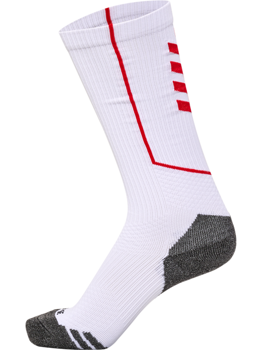hmlPRO TRAINING SOCKS HIGH, WHITE/TRUE RED, packshot