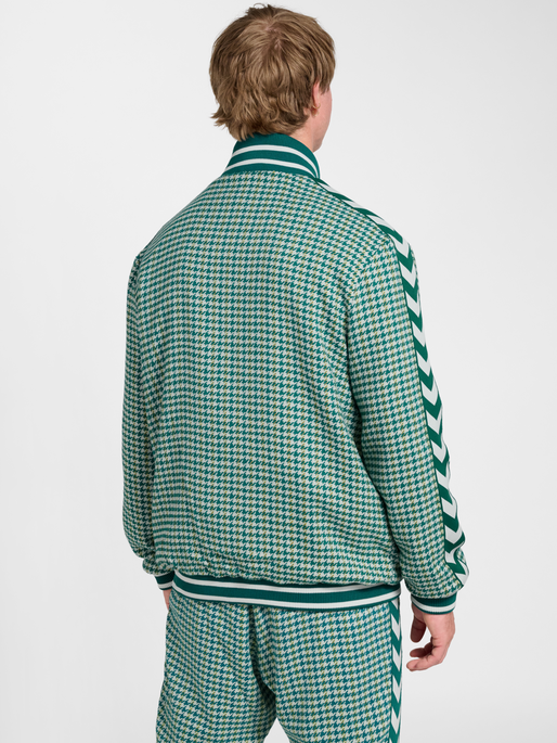 Pepita Woven Logotape Trackjacket, YELLOW/LIGHT BLUE/TEAL, model