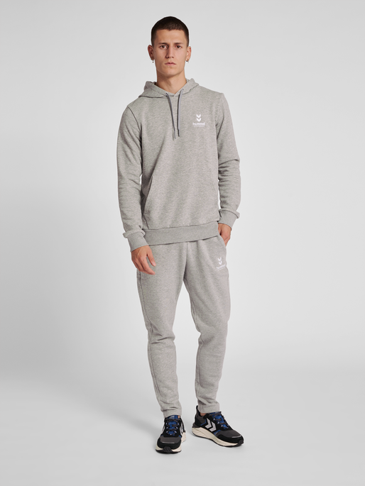 hummel OSCAR TAPERED PANTS - GREY MELANGE