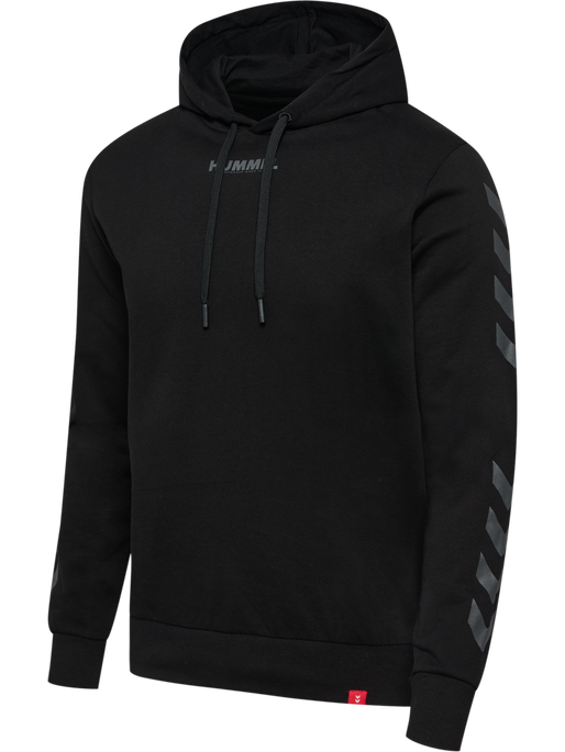 hmlLEGACY HOODIE + SHORTS SET, BLACK, packshot