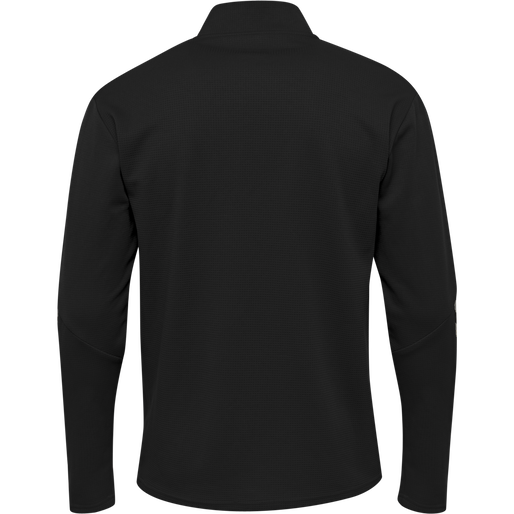 hmlAUTHENTIC HALF ZIP SWEATSHIRT, BLACK/WHITE, packshot