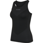 HUMMEL FIRST SEAMLESS TANK TOP W, BLACK, packshot