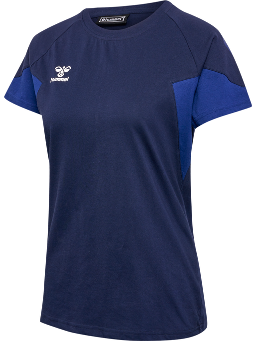hmlTRAVEL T-SHIRT S/S WOMAN, MARINE, packshot