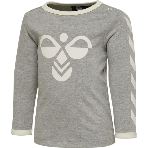 hmlFLIPPER T-SHIRT L/S, GREY MELANGE, packshot