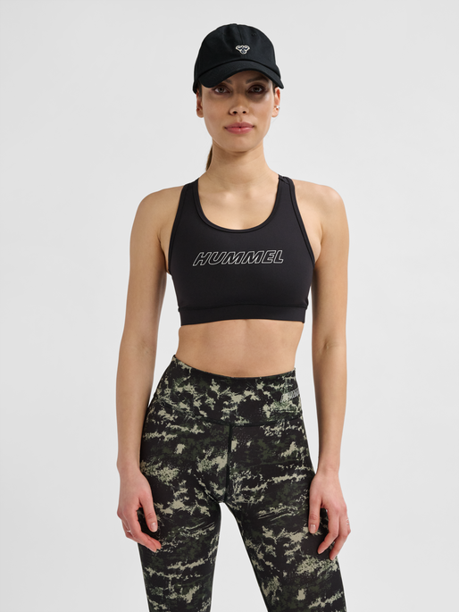 hmlTE FUNDAMENTAL SPORTS BRA, BLACK/WHITE, model