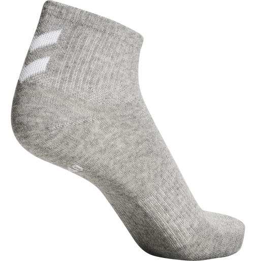 hmlCHEVRON 6-PACK  MID CUT SOCKS, BLACK/WHITE/GREY, packshot