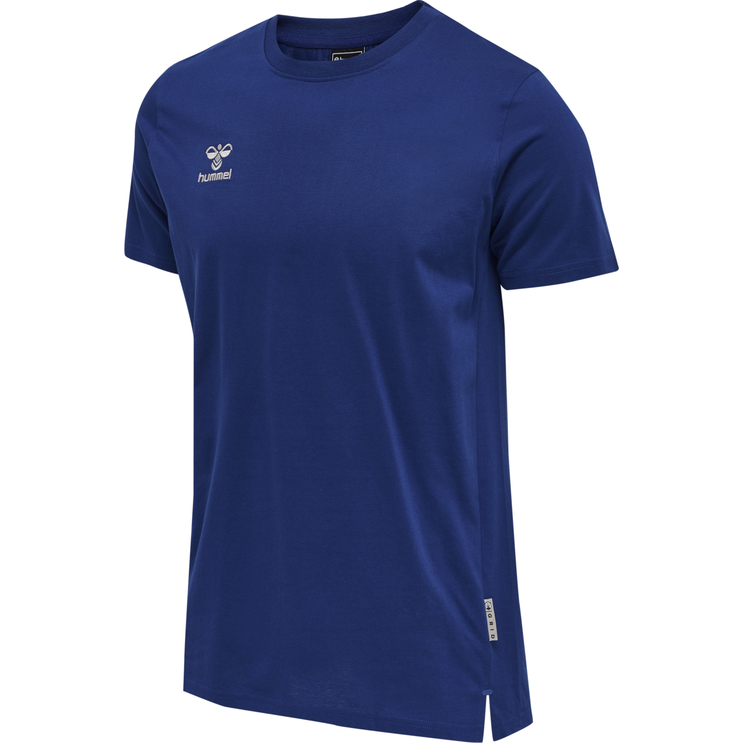 hmlMOVE GRID COTTON T-SHIRT S/S, SODALITE BLUE, packshot