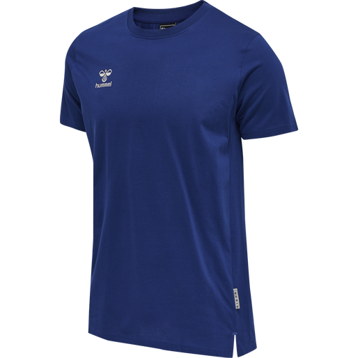 hmlMOVE GRID COTTON T-SHIRT S/S, SODALITE BLUE, packshot