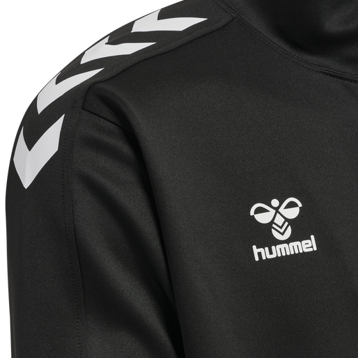 hmlCORE XK POLY ZIP SWEAT, BLACK/BLACK hmlCORE XK POLY ZIP SWEAT, BLACK/BLACK, packshot
