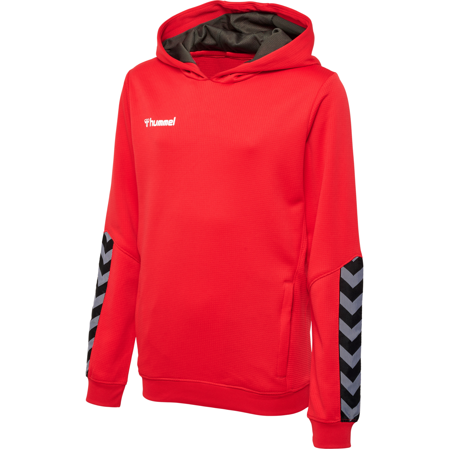 hmlAUTHENTIC KIDS POLY HOODIE, TRUE RED, packshot